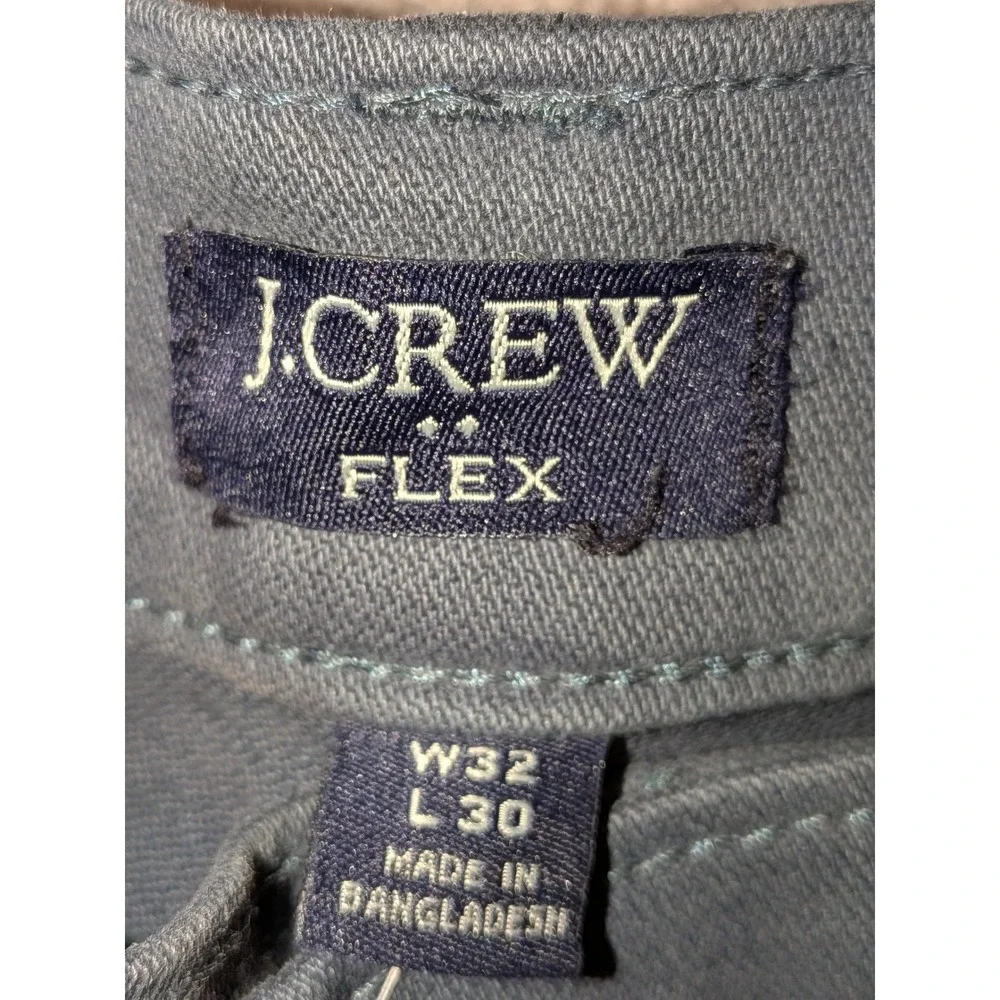 J Crew Flex Slim Garment Dyed Chinos Pants Mens 32x30 Blue Cotton Blend NWT $138